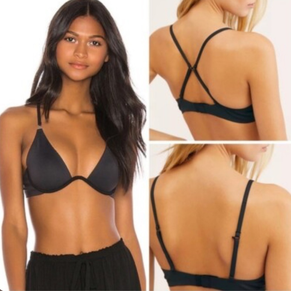 Intimately Free People Black Ari Underwire Bra
